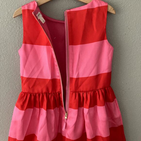 Crewcuts J. Crew Sleeveless Striped Taffeta Dress - Pink Red - 7 - Picture 4 of 6